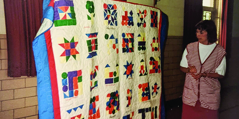 Judy Slayton with Quilting Connections quilt 1994
