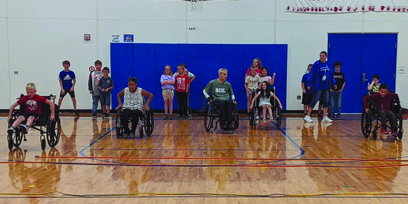Skelly students learn how to get around in wheelchairs
