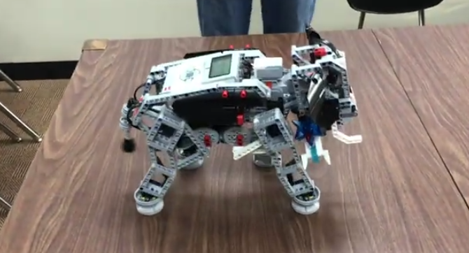 robotic elephant creted from legos