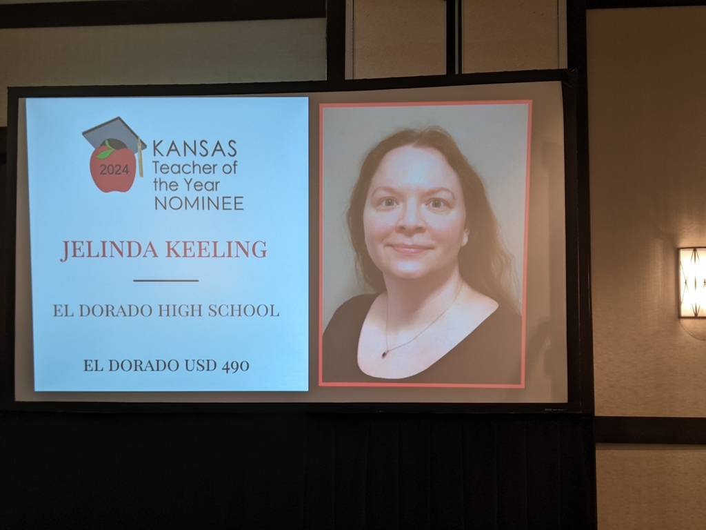 slide honoring Jelinda Keeling at the KTOY banquet