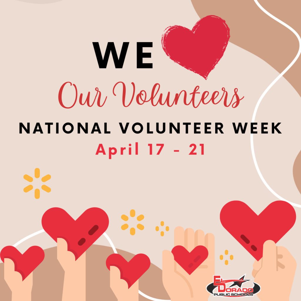 We love our volunteers National Volunteer Week April 17 - 21