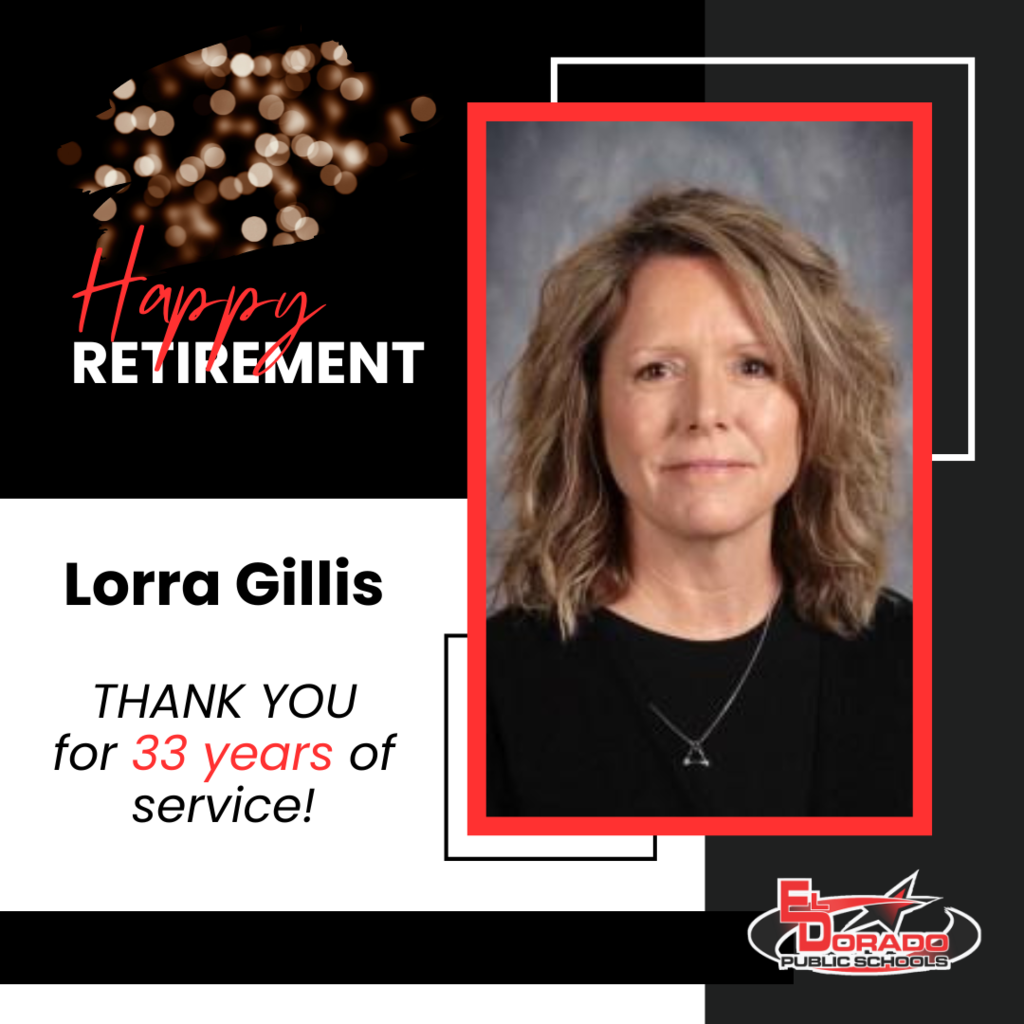 Happy Retirement to Lorra Gillis THANK YOU for 33 years of service!