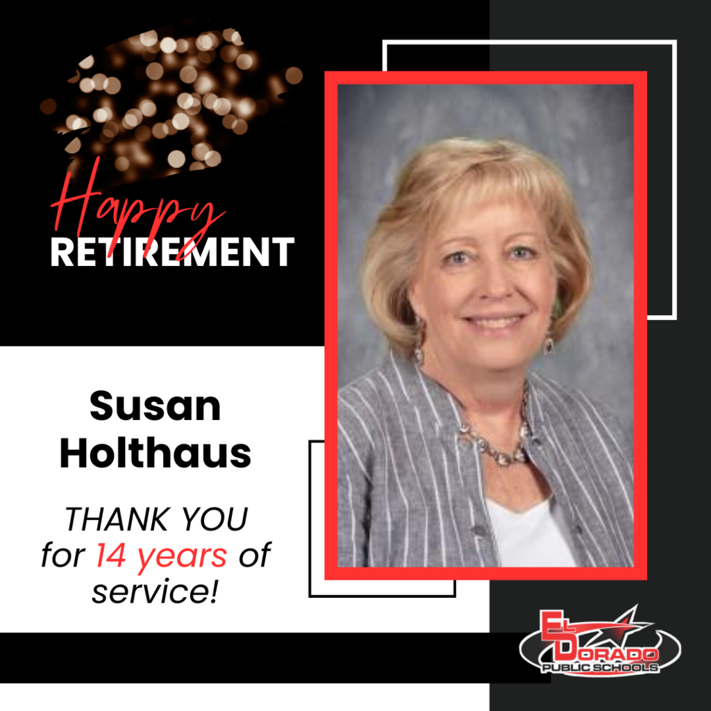 Happy Retirement to Susan Holthaus THANK YOU for 14 years of service!